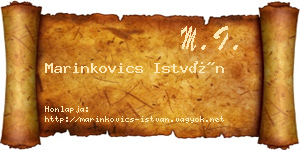 Marinkovics István névjegykártya
