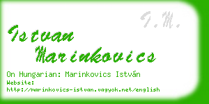 istvan marinkovics business card