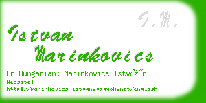 istvan marinkovics business card